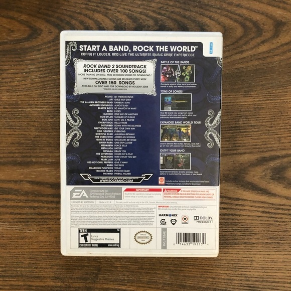 GAME ONLY - Wii Rock Band 2 game - Picture 4 of 4